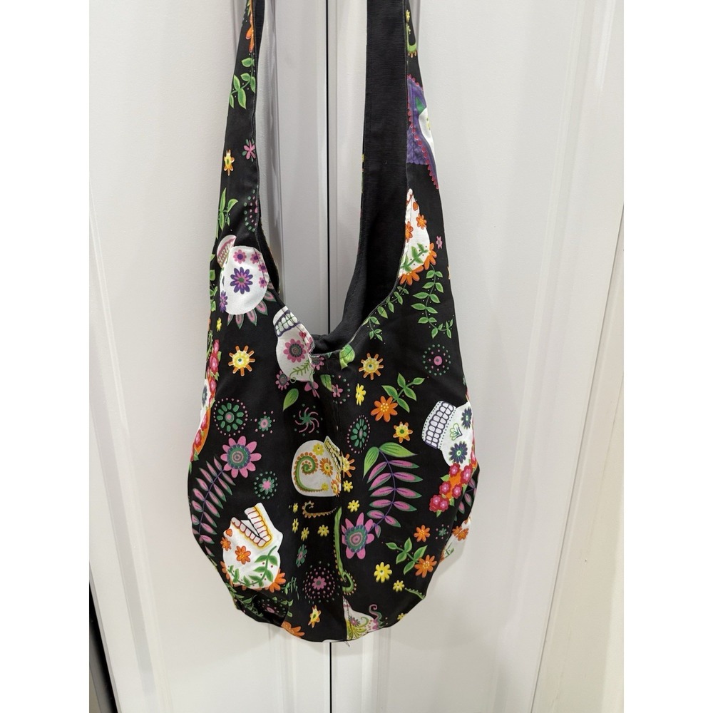 Day Of The Dead Oversized Totebag Dia De Los Muertos Sugar Skulls - Picture 4 of 5